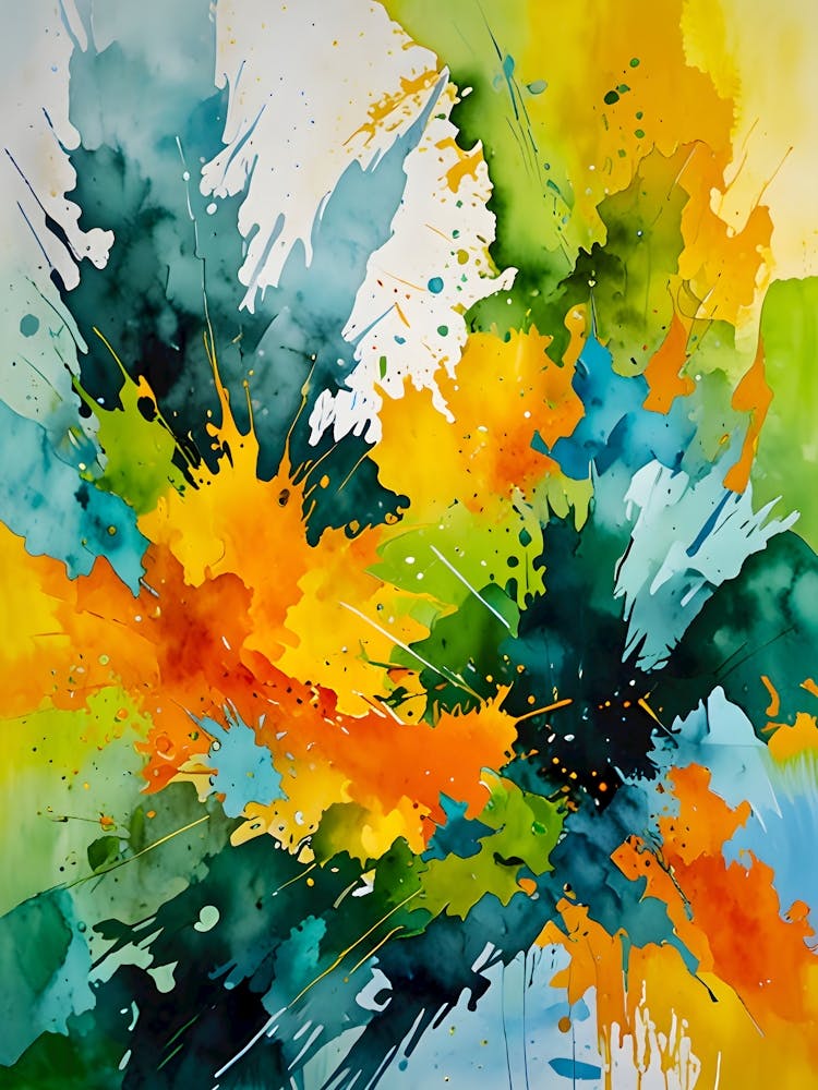 Golden Splash & Emerald Waves