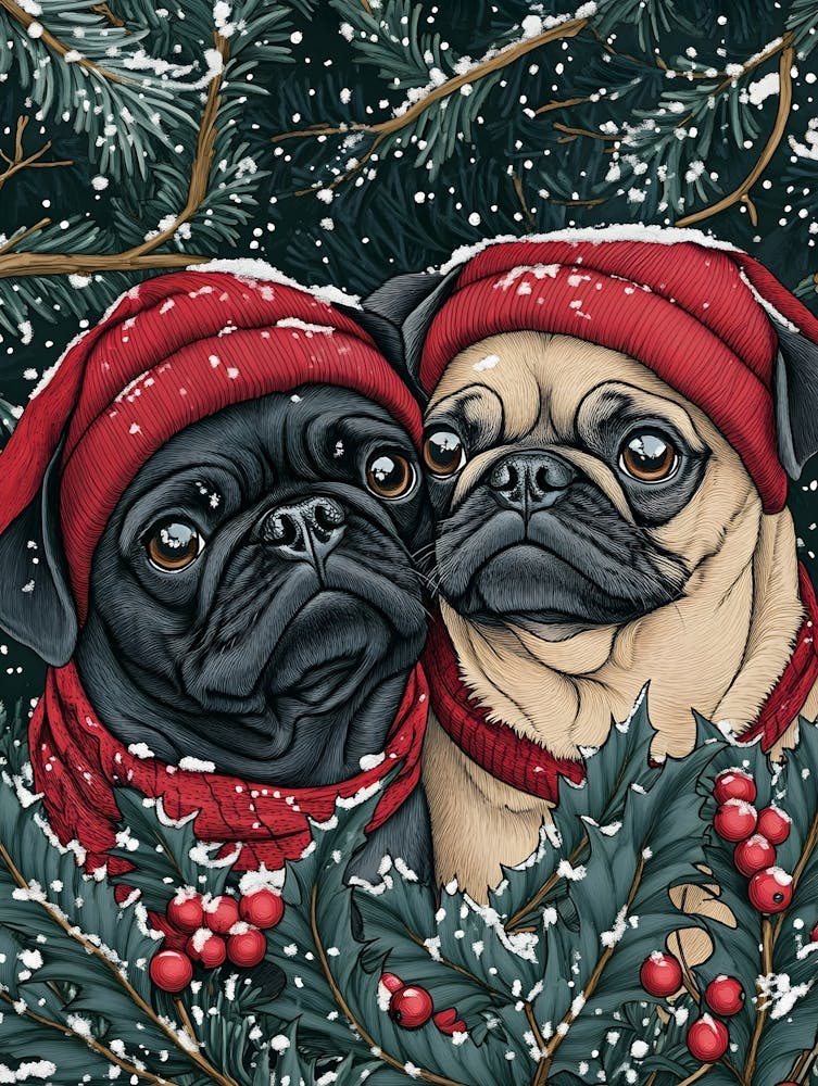 Christmas Pugs 5
