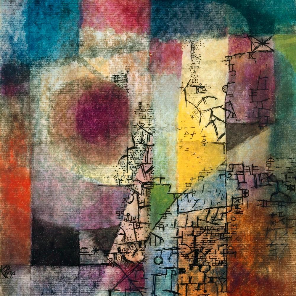 Untitled (1914) Painting In High Resolution By Paul Klee