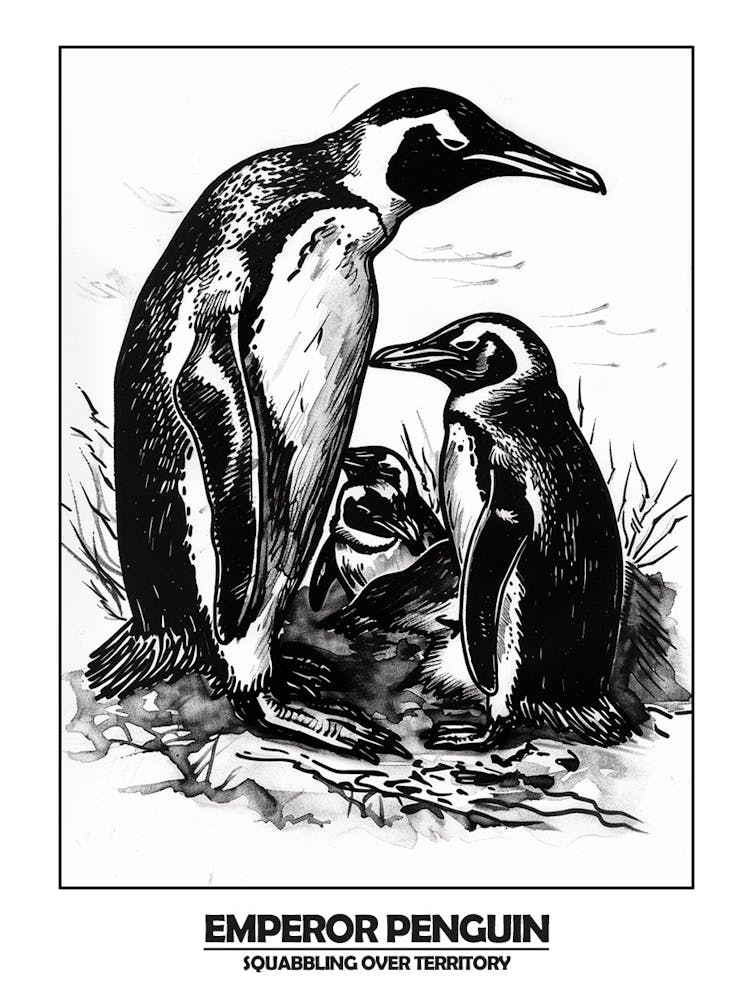 Pinguin streitet um Territorium Poster 2