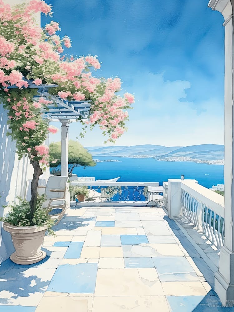 Mykonos Summer Watercolour 5