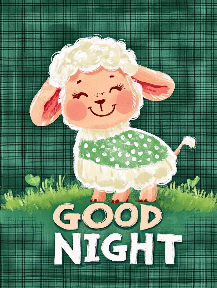 Fröhliches Wiegenlied Gute Nacht Kinder Kunstdrucke & Kinderposter