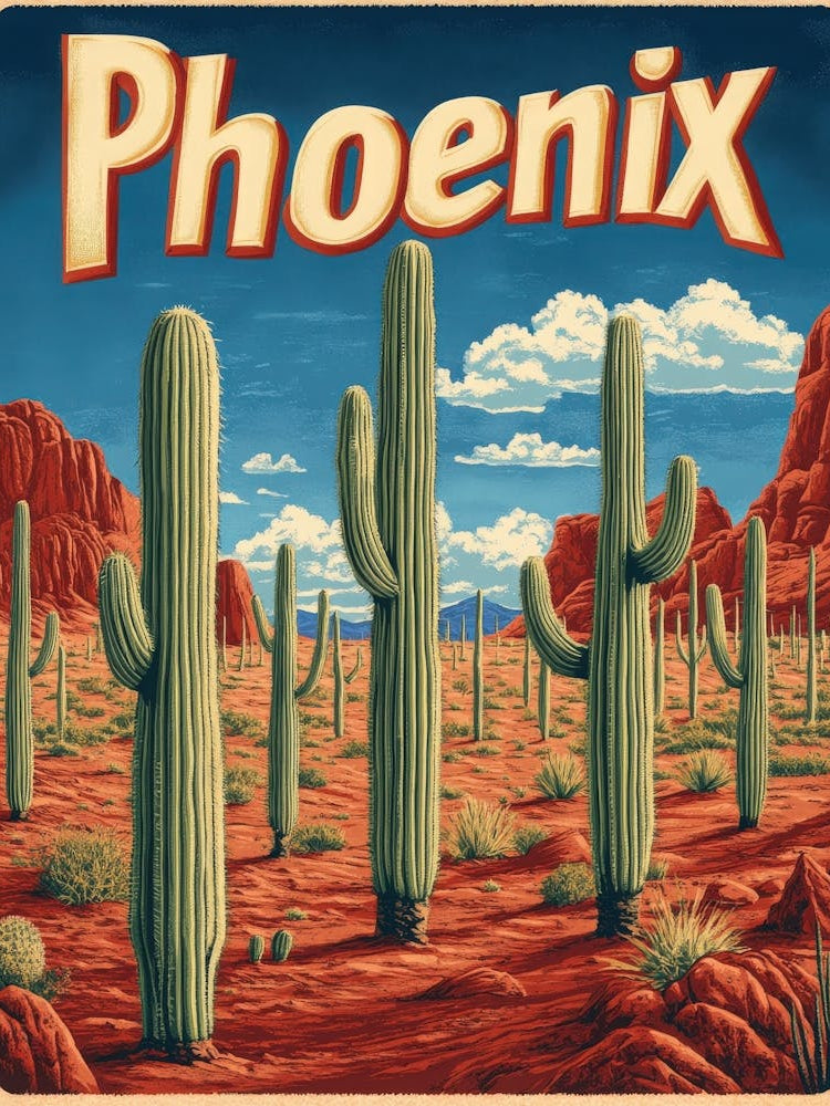 Aihrgdesign A Classic 1960s Travel Poster For Phoenix Showcas 94ec61c8 1877 4372 Bdc0 0c2c0a8c5c91 0