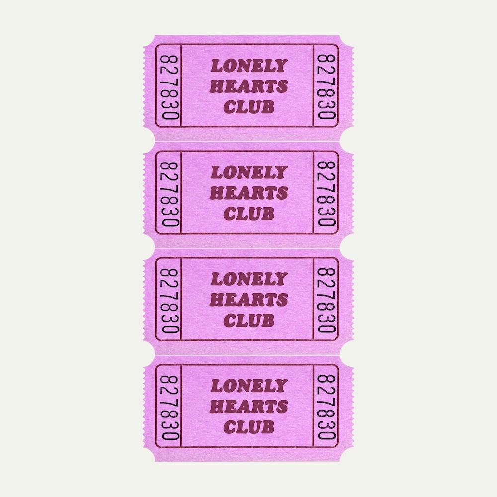 Lonely Hearts Pink Square