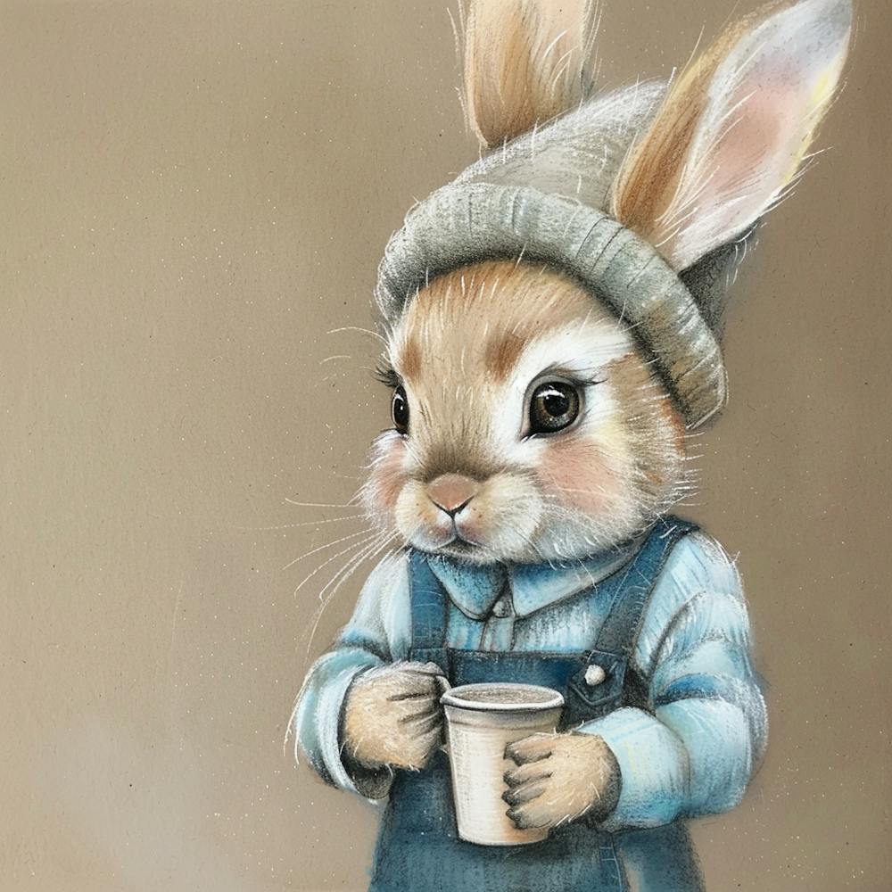Bunny With A Cup