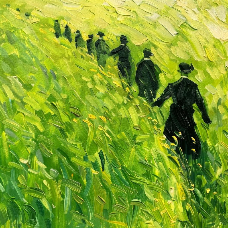 People Walking In The Grass 1
