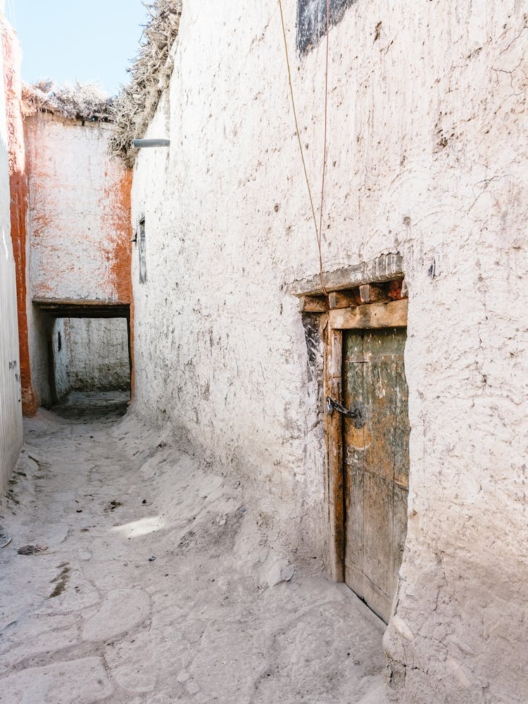 Narrow Alley In A Tibetan Village
