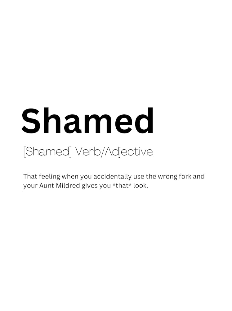 Shamed Definition Meaning
