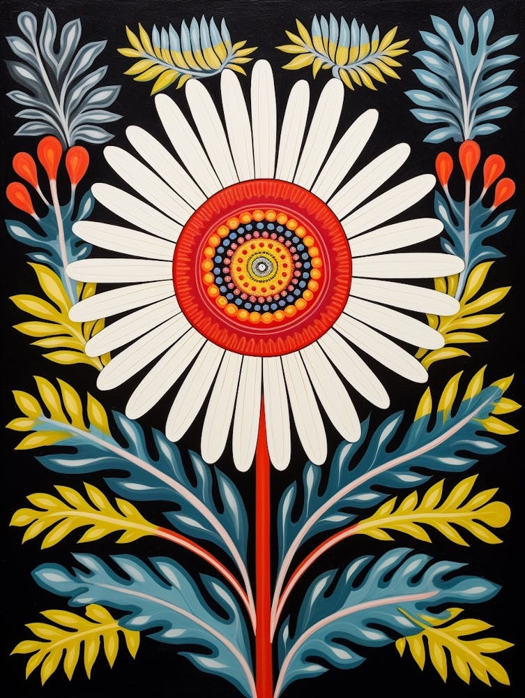 Flower Motif Painting Edelweiss 1