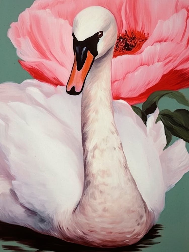 Swan and Flower