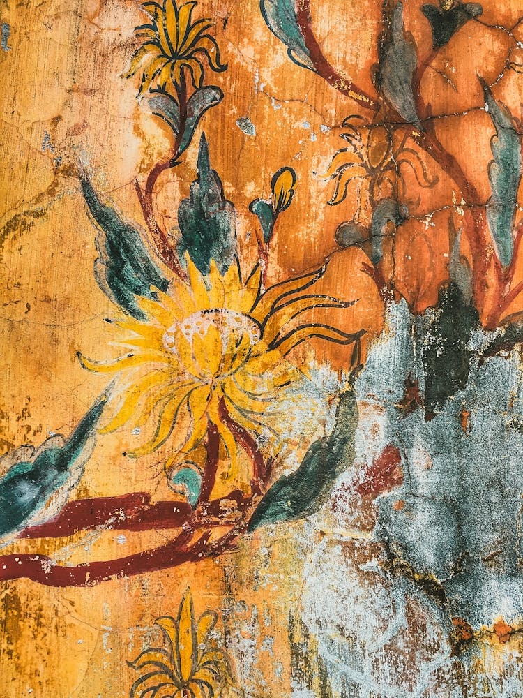 Decaying Wall Painting Vietnam