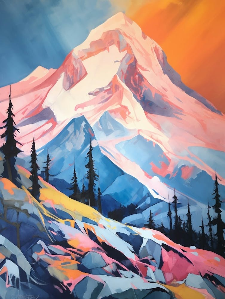 Mount Rainier Usa 4 Mountain Painting