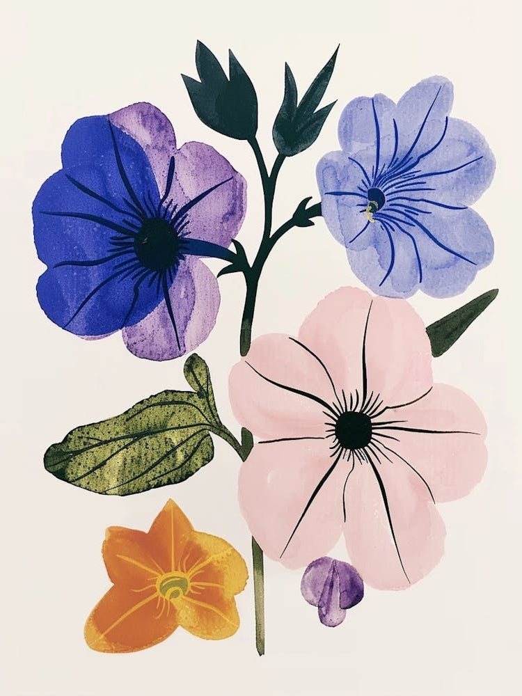 Painted Florals Petunia 4