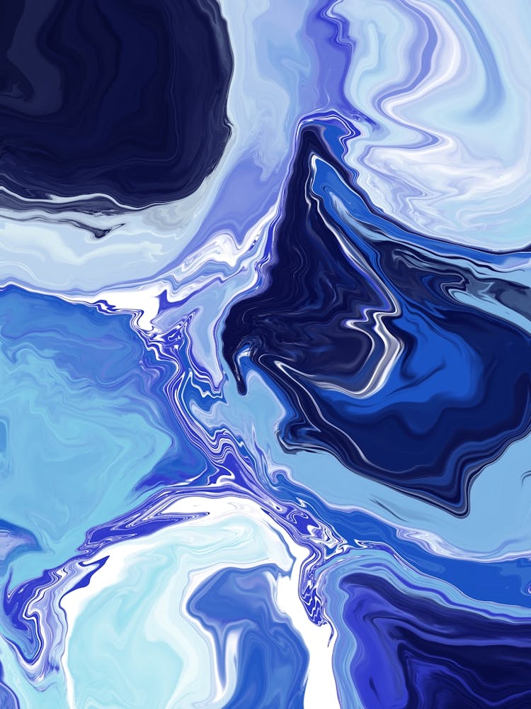 Ocean Blue Abstract Art