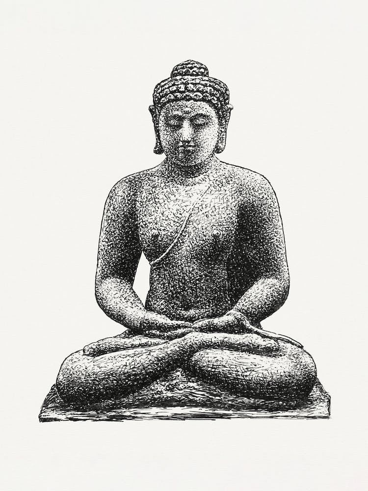 Buddha auf dem Borobudur, Leo Gestel