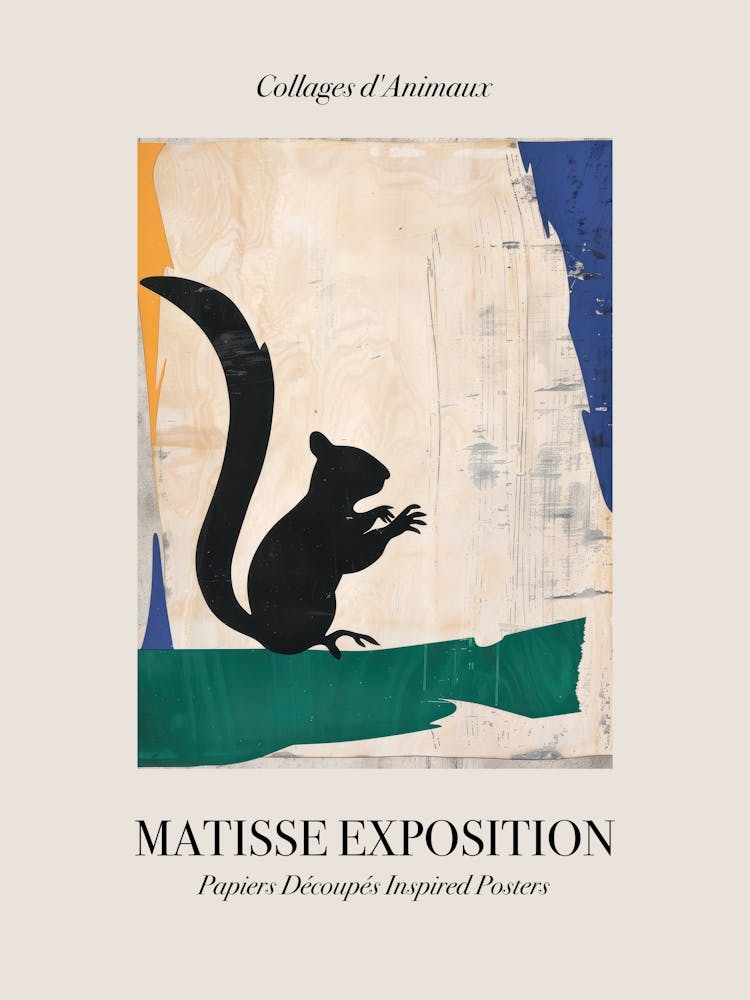 Chipmunk 3 Matisse Inspired Exposition Animals Poster