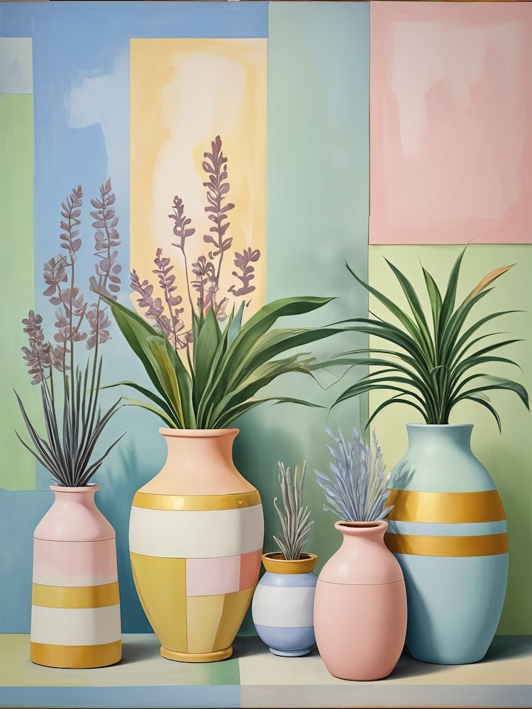 Pots And Plants In Pastel