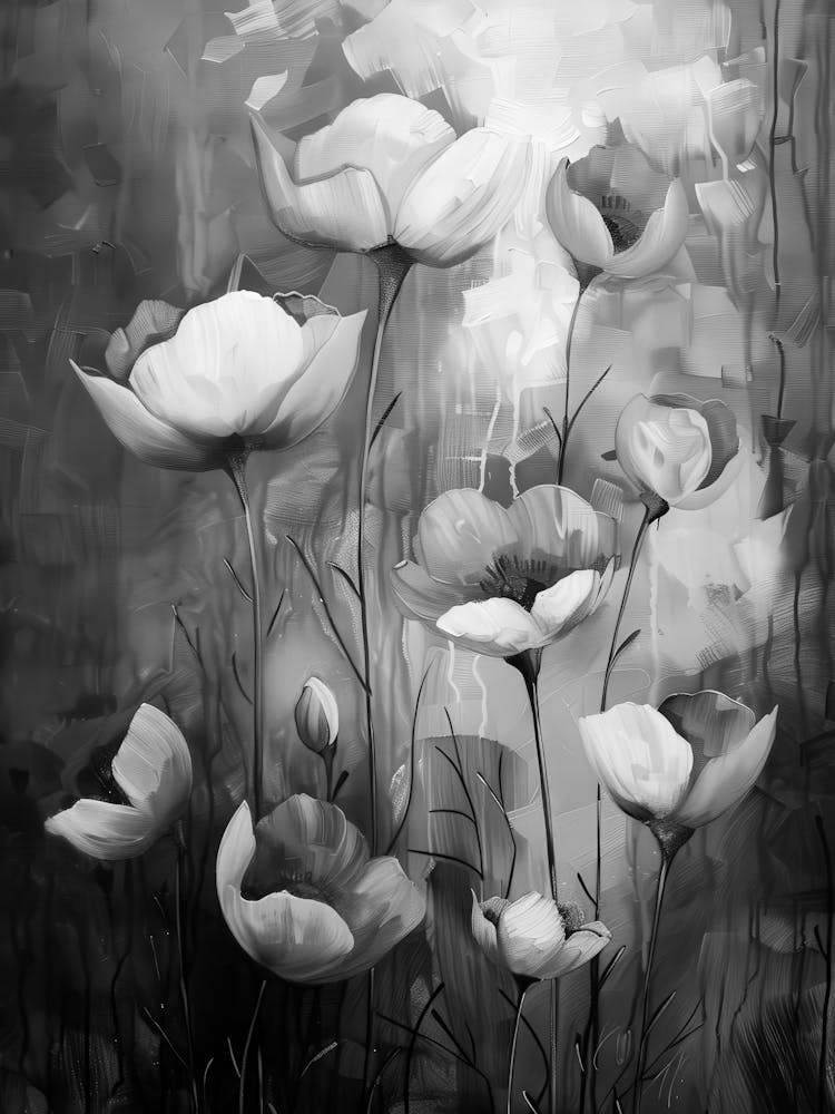 Black And White Poppies 5