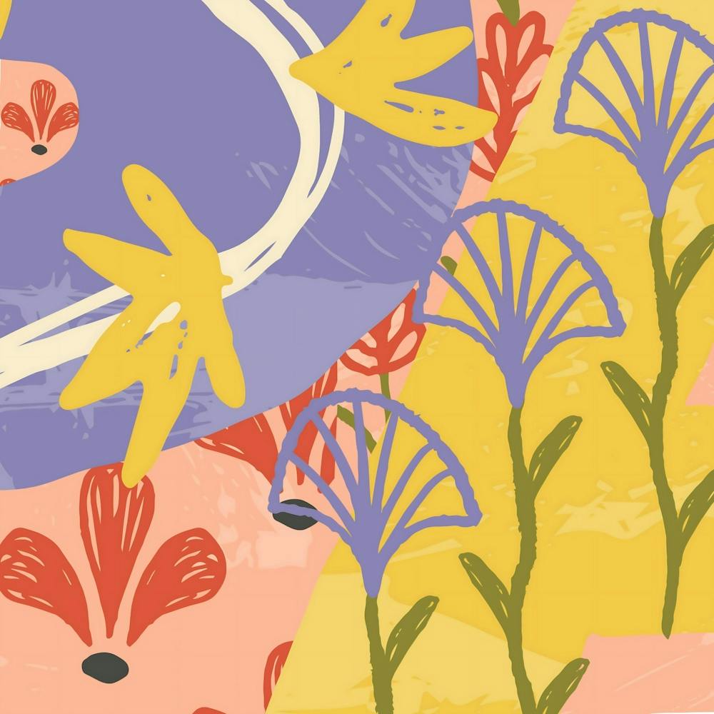 Abstract Spring Flowers