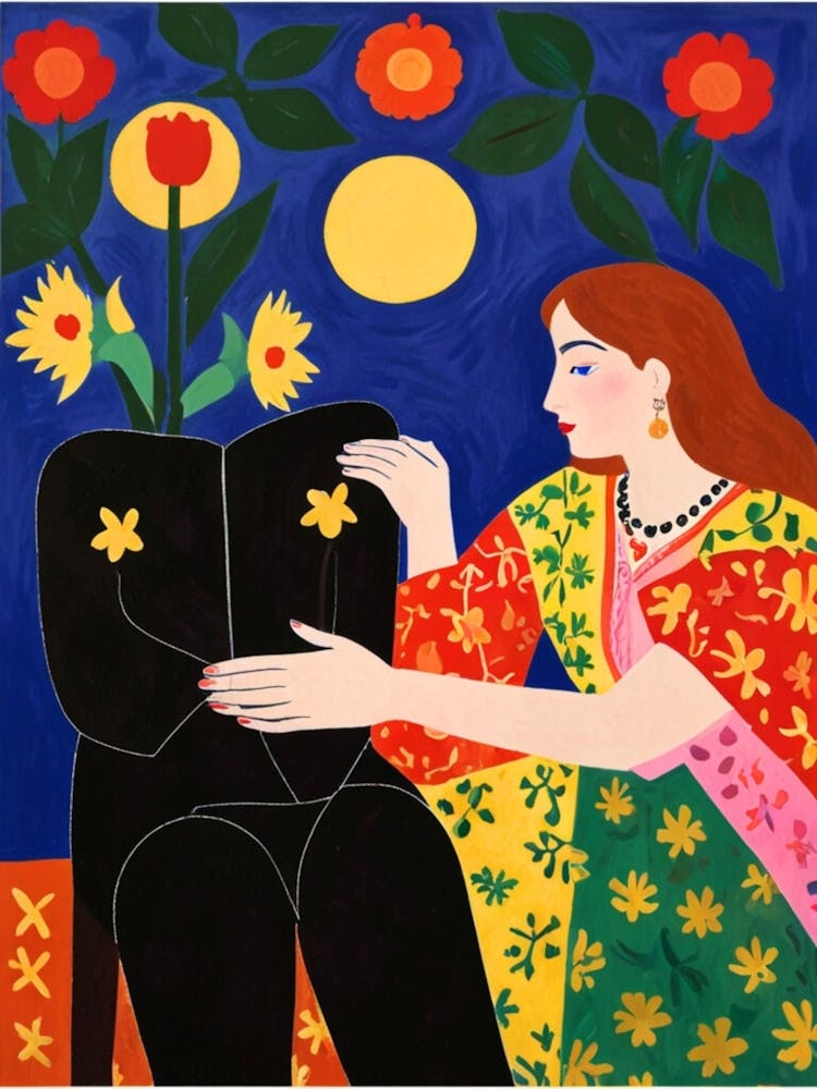 Woman With Flowers 13