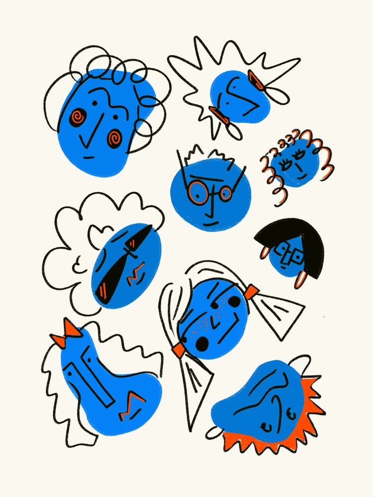 Blue Faces