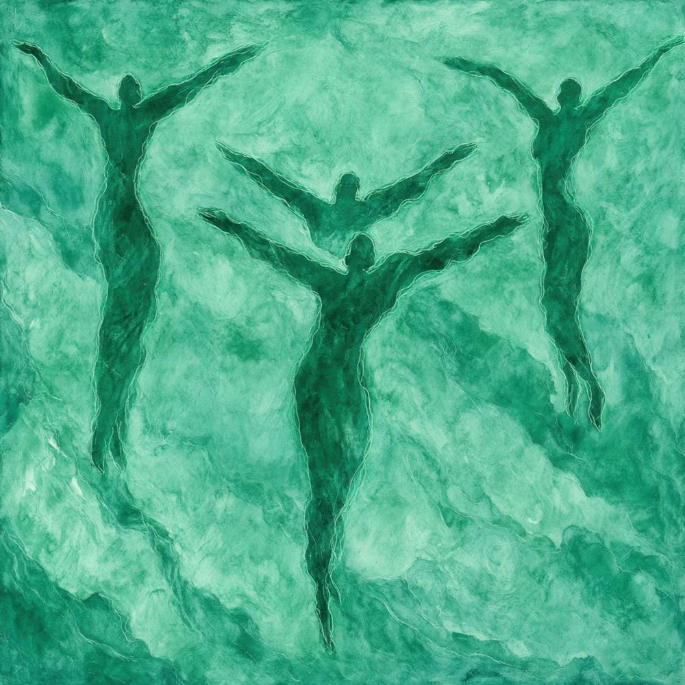 Three Dancers In Green