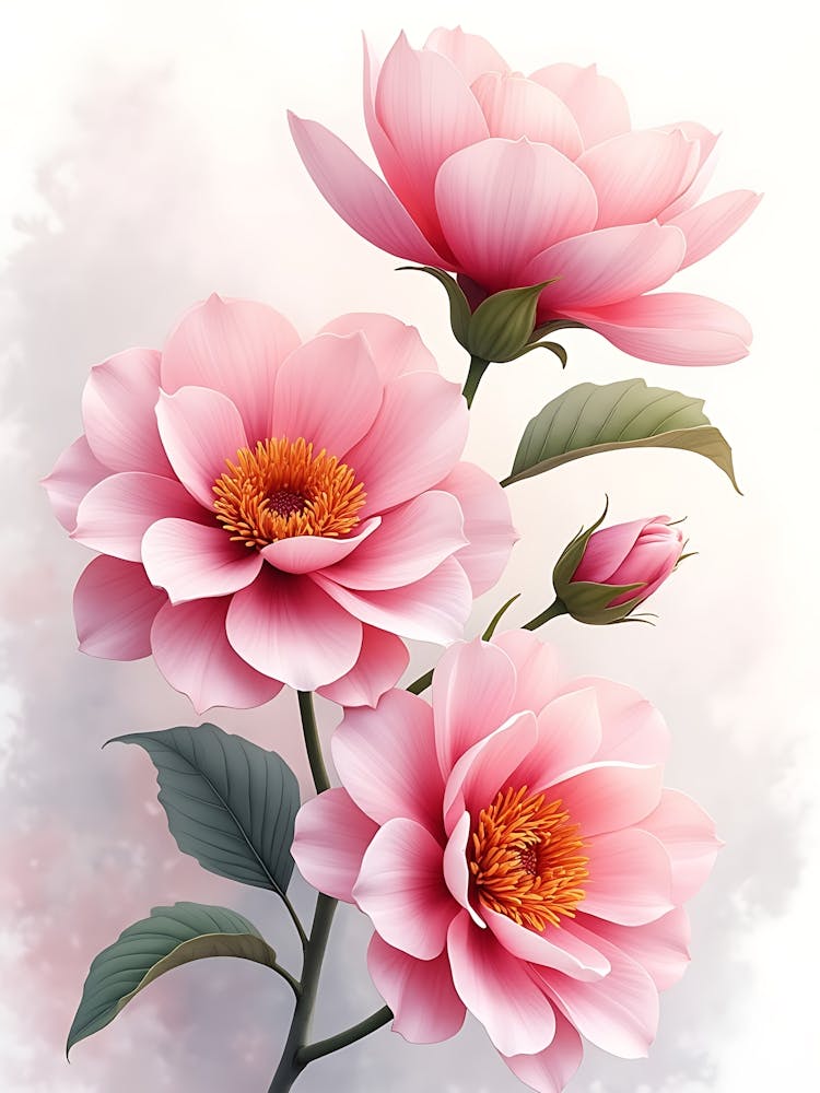 Clean Botanical Shape For Serene Ambience