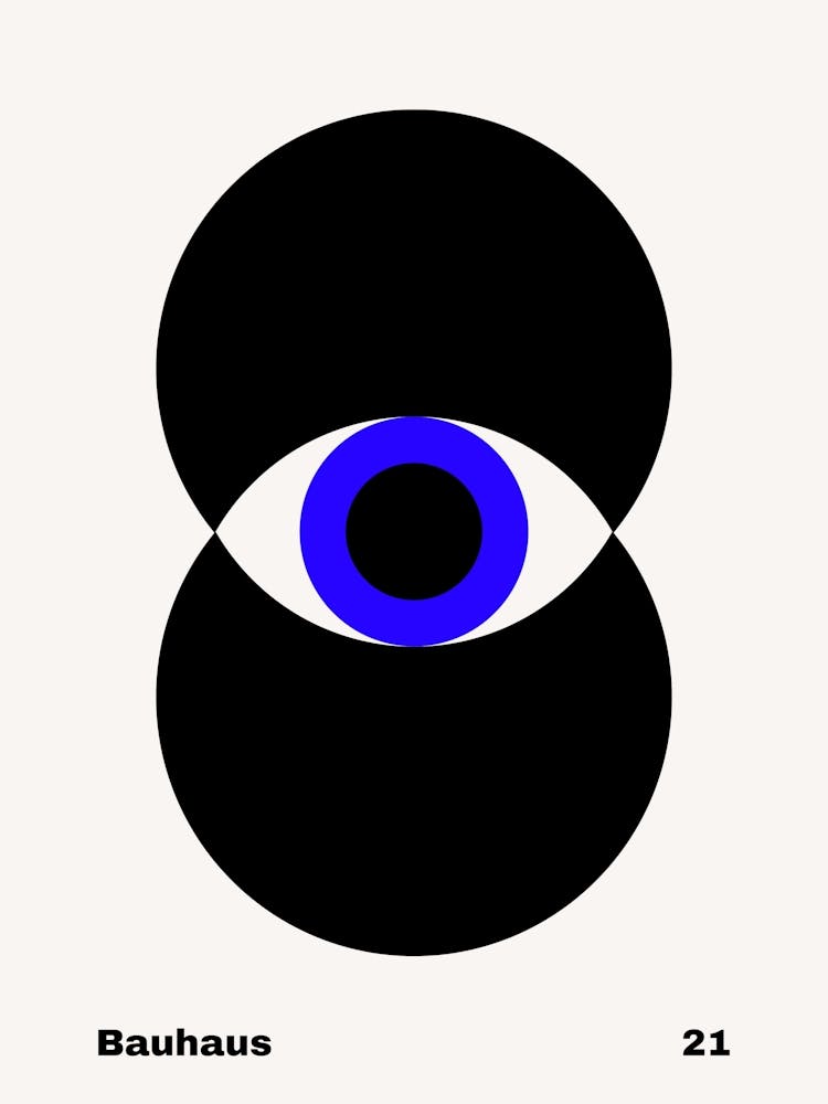 Geometric Bauhaus Poster B&W 21