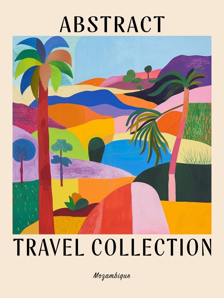 Abstract Travel Collection Poster Mozambique 3