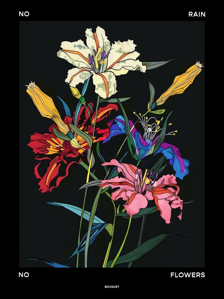 No Rain No Flowers Poster Bouquet 6