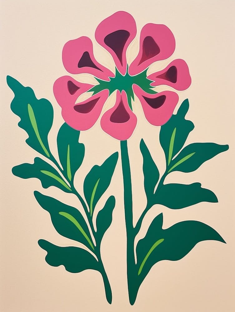 Cut Out Style Flower Art Kangaroo Paw 2
