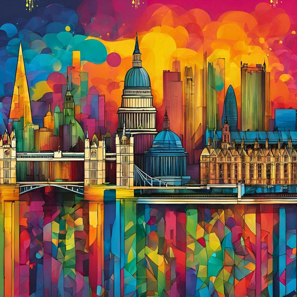 Ligne d'horizon de Londres - Art Abstrait