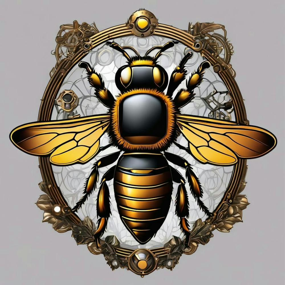 Steampunk Honeybee Logo