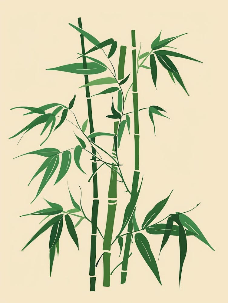 Bamboo Plant Minimalist Illustration 7