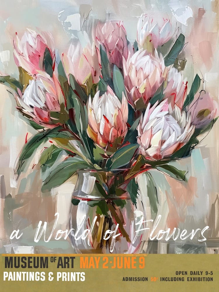 A World Of Flowers, Van Gogh Exhibition Protea 4