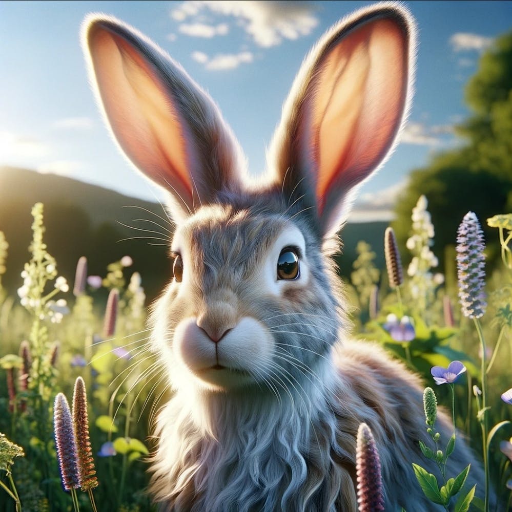 Rabbit In The Meadow