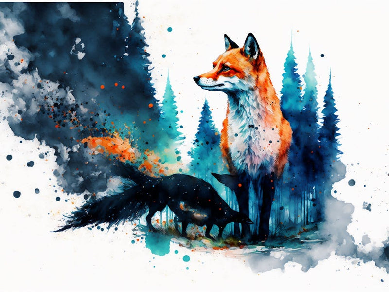 Fox Painting abstrac