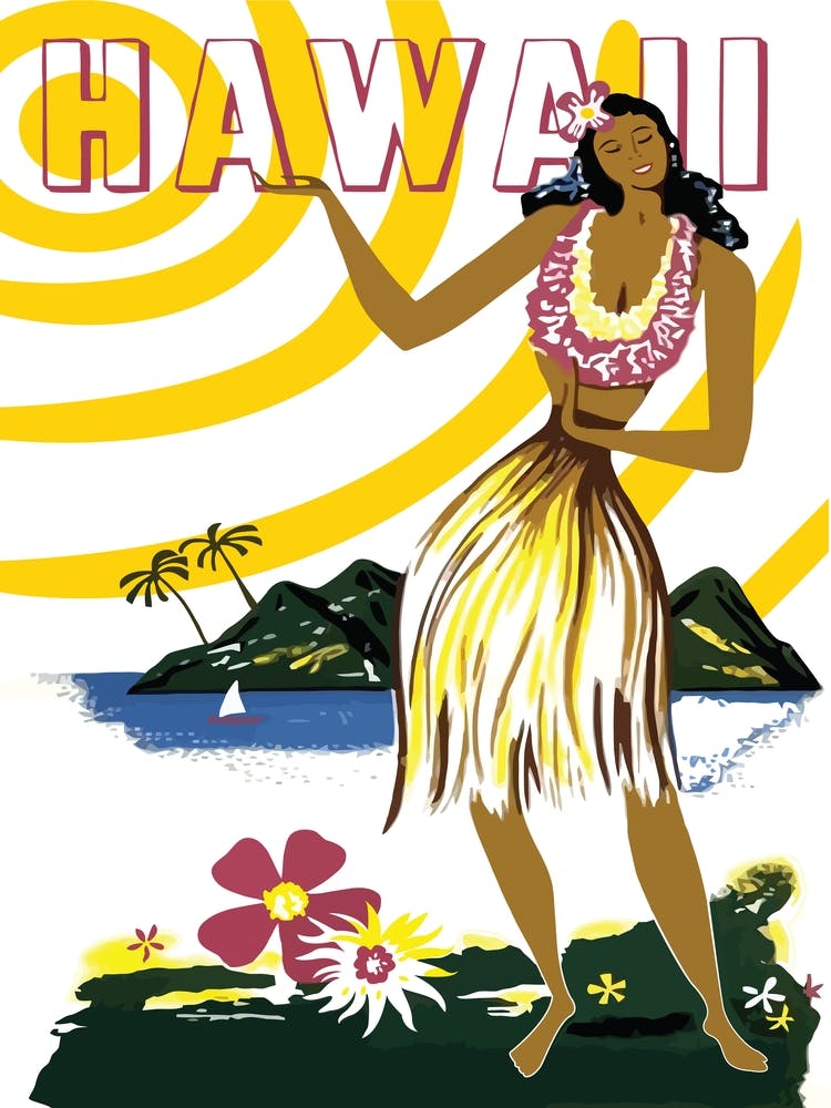 Hawaii, Großes Hula-Mädchen