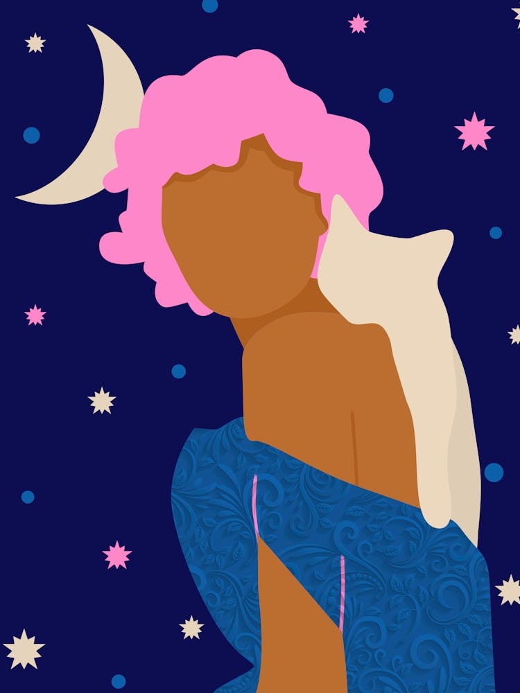 Starry Night Vibes with My Furry Bestie