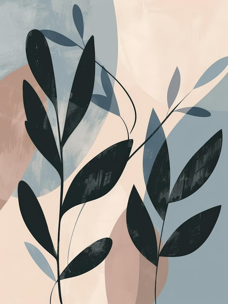 Abstract Leaves Canvas Print 4