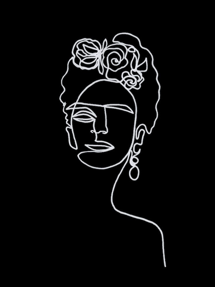 Frida Kahlo Black and White