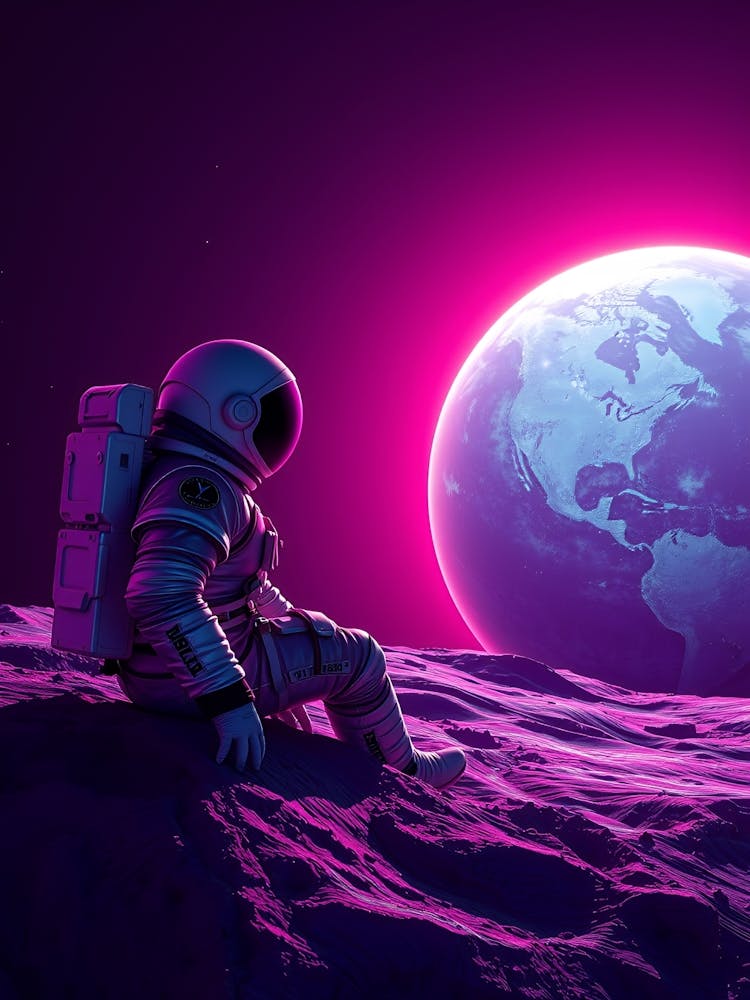 Astronaut On The Moon 1