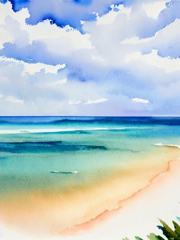 Coral Bay Beach 2, Australia Watercolour