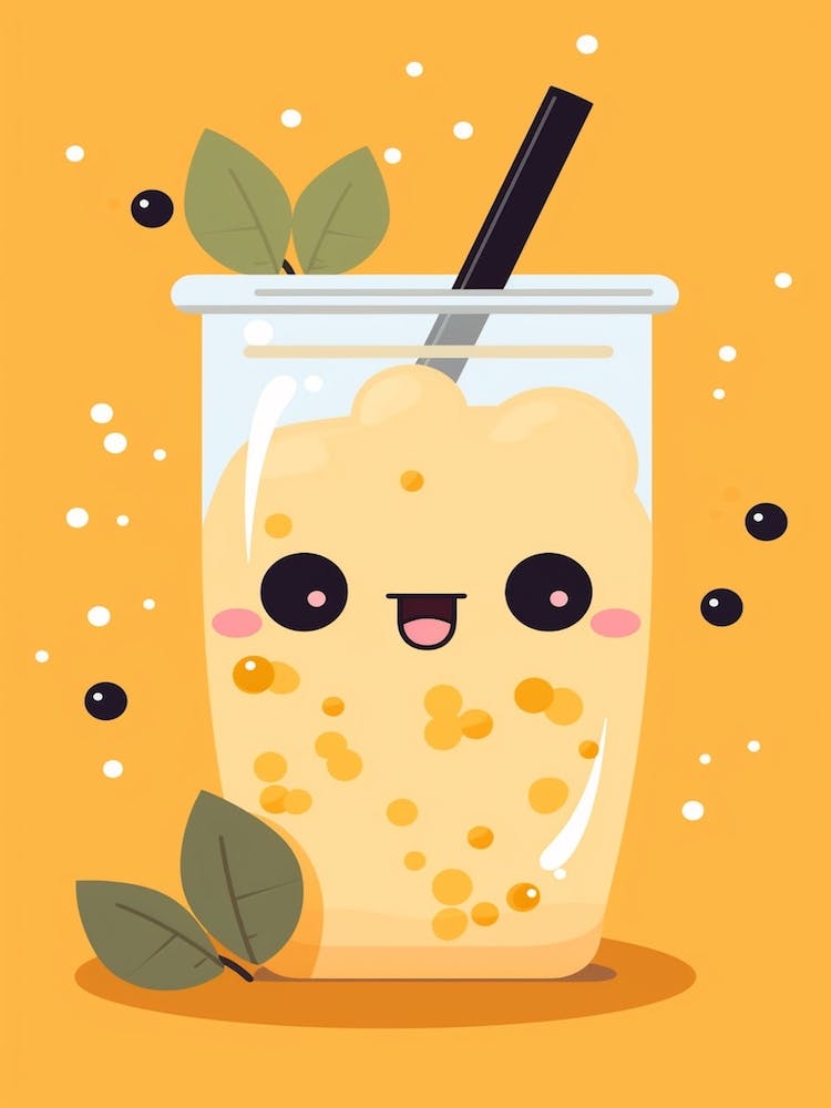 Bubble Tea Kawaii Illustration 3