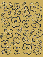 Flowers Sketch Ochre