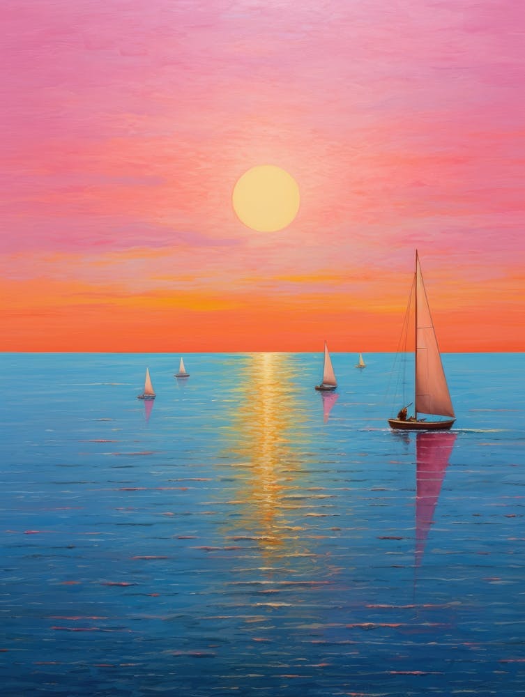 Segelboote bei Sonnenuntergang 14