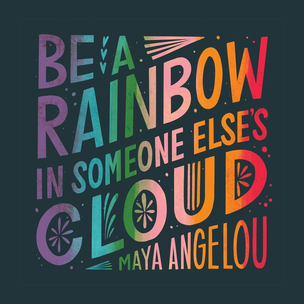 Be A Rainbow Dark Square
