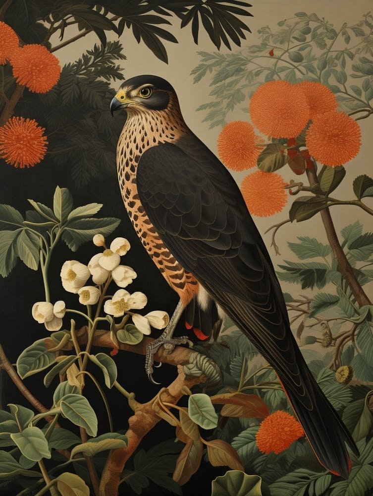 Dark And Moody Botanical Eurasian Sparrowhawk 4