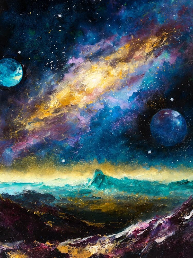 A Galaxy View From The Surface Of An Alien Planet 1