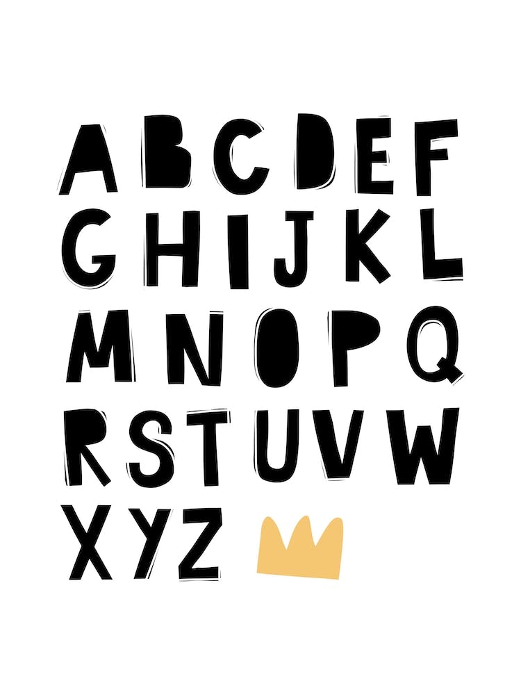Scandi ABC with Crown